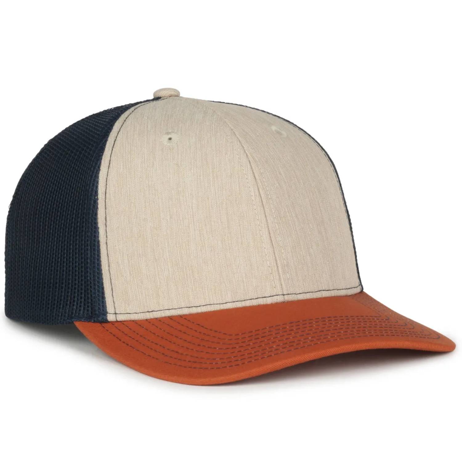 Outdoor Cap OC771 Premium Modern Trucker Cap – Pro Round Crown, Mesh Back, Structured Fit, Adjustable Snapback