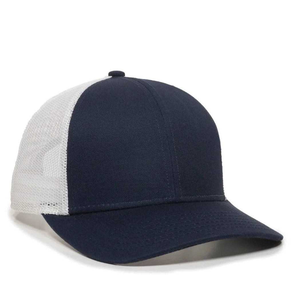 Outdoor Cap OC770 Premium Low Profile Trucker Cap – Pro Round Crown Structured Hat with Mesh Back Panels