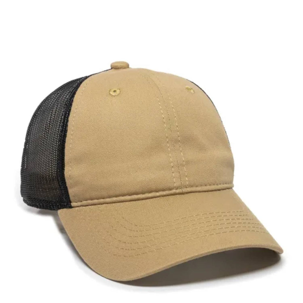 Outdoor Cap FWT-130 Garment Washed Trucker Hat – Unstructured Low Crown, Mesh Back, Adjustable Closure