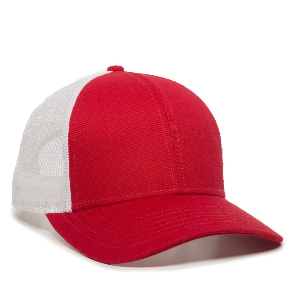 Outdoor Cap OC770 Premium Low Profile Trucker Cap – Pro Round Crown Structured Hat with Mesh Back Panels