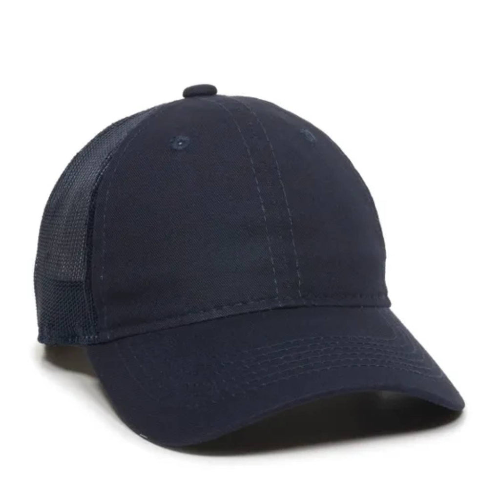 Outdoor Cap FWT-130 Garment Washed Trucker Hat – Unstructured Low Crown, Mesh Back, Adjustable Closure