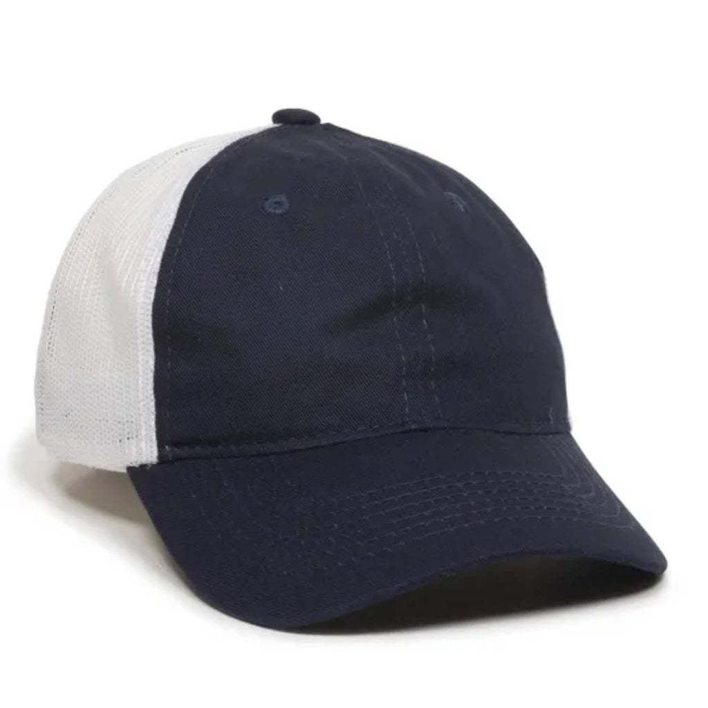 Outdoor Cap FWT-130 Garment Washed Trucker Hat – Unstructured Low Crown, Mesh Back, Adjustable Closure