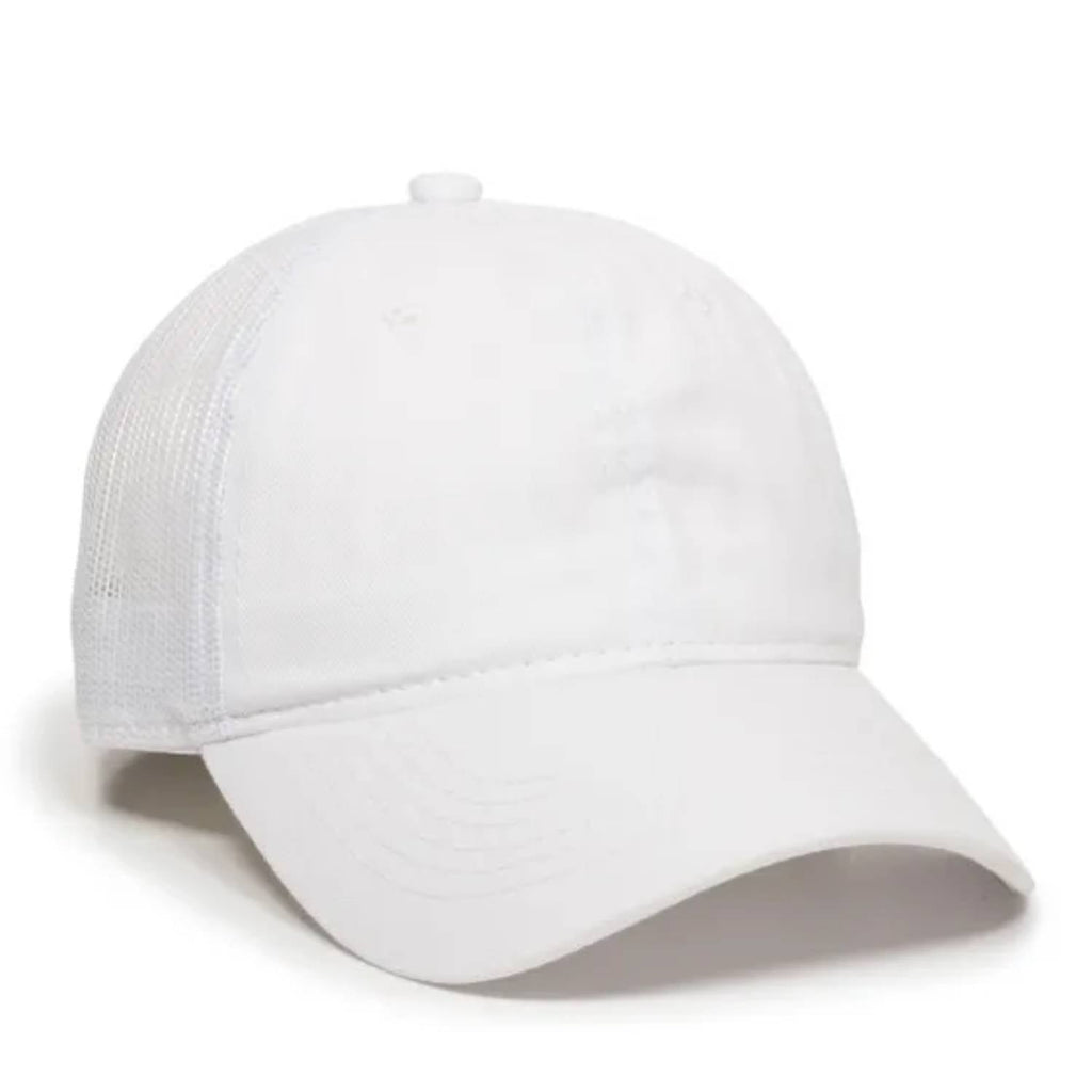 Outdoor Cap FWT-130 Garment Washed Trucker Hat – Unstructured Low Crown, Mesh Back, Adjustable Closure