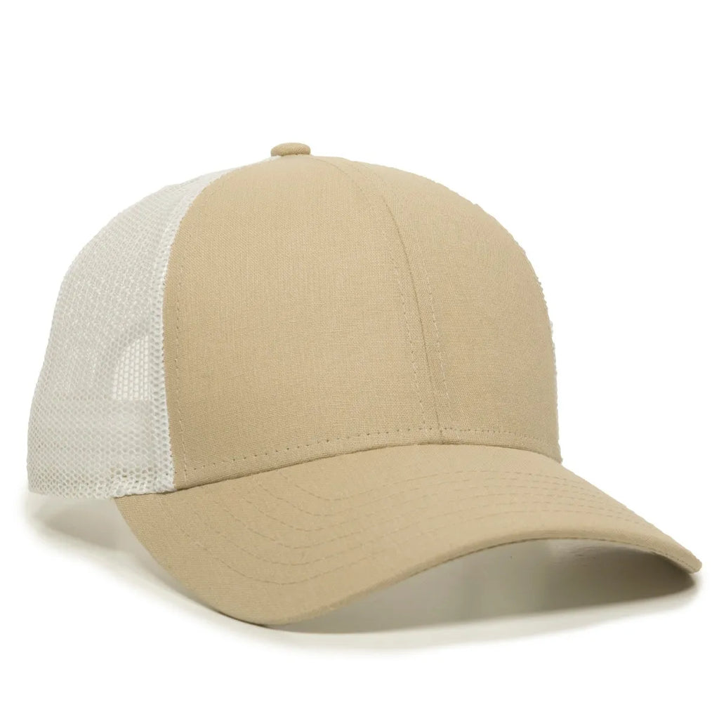 Outdoor Cap OC770 Premium Low Profile Trucker Cap – Pro Round Crown Structured Hat with Mesh Back Panels