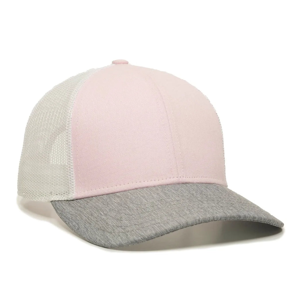 Outdoor Cap OC770 Premium Low Profile Trucker Cap – Pro Round Crown Structured Hat with Mesh Back Panels