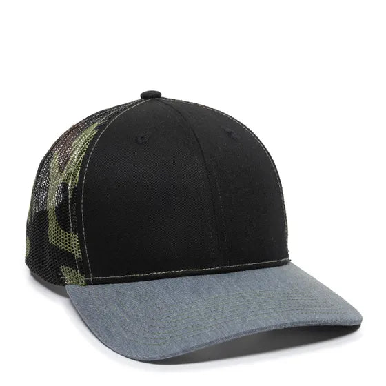 Outdoor Cap OC771 Premium Modern Trucker Cap – Pro Round Crown, Mesh Back, Structured Fit, Adjustable Snapback