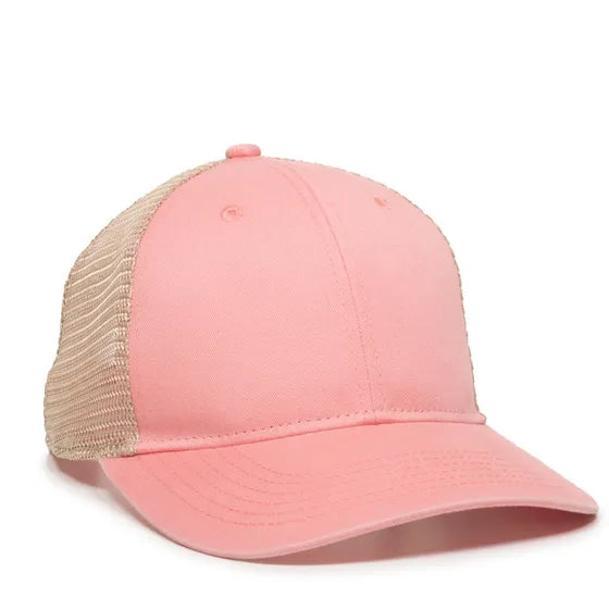 Outdoor Cap PNY100M Ladies’ Ponytail Mesh Back Hat – Structured Cotton Twill Front, Pre-Curved Visor & Adjustable Closure