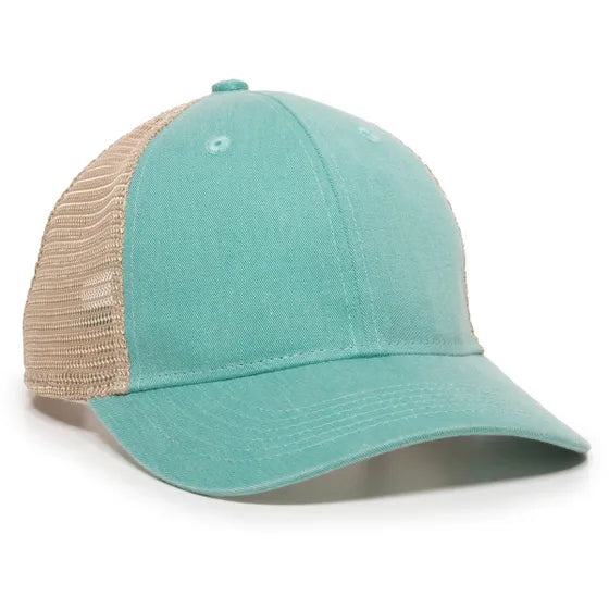 Outdoor Cap PNY100M Ladies’ Ponytail Mesh Back Hat – Structured Cotton Twill Front, Pre-Curved Visor & Adjustable Closure