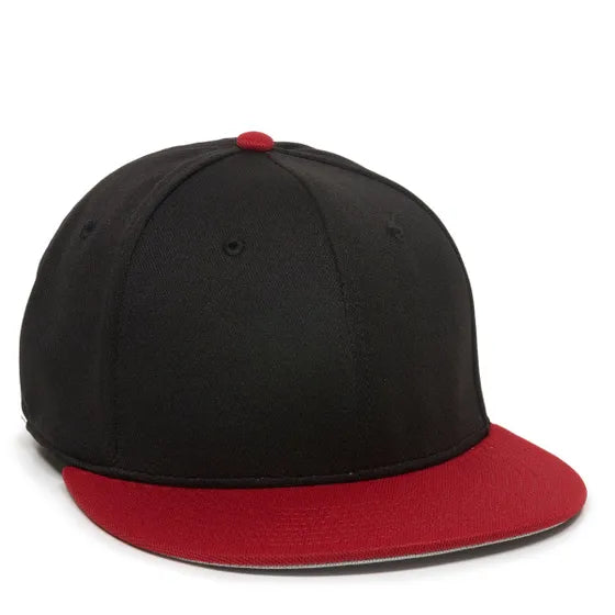 Outdoor Cap TGS1930X Pro Mid Crown Flat Bill Cap – Structured Polyester with Bamboo Charcoal, ProFlex Fit & Q3 Wicking Sweatband