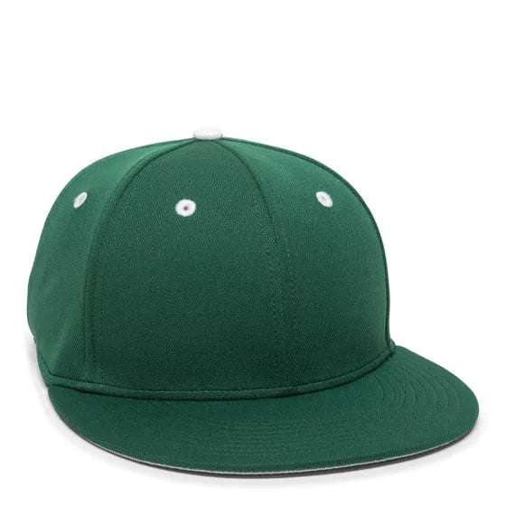Outdoor Cap TGS1930X Pro Mid Crown Flat Bill Cap – Structured Polyester with Bamboo Charcoal, ProFlex Fit & Q3 Wicking Sweatband