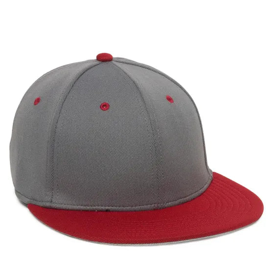 Outdoor Cap TGS1930X Pro Mid Crown Flat Bill Cap – Structured Polyester with Bamboo Charcoal, ProFlex Fit & Q3 Wicking Sweatband