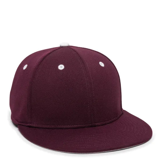 Outdoor Cap TGS1930X Pro Mid Crown Flat Bill Cap – Structured Polyester with Bamboo Charcoal, ProFlex Fit & Q3 Wicking Sweatband