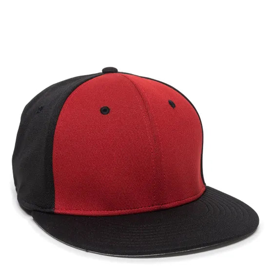Outdoor Cap TGS1930X Pro Mid Crown Flat Bill Cap – Structured Polyester with Bamboo Charcoal, ProFlex Fit & Q3 Wicking Sweatband